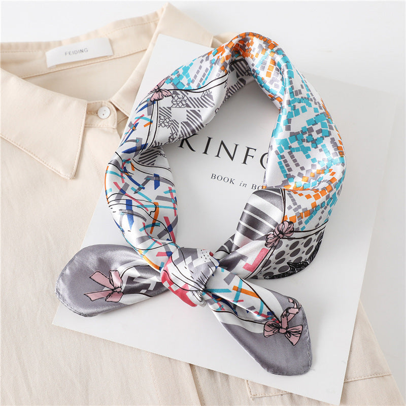 Women's New Small Square Retro Cashew Professional Scarf Women's New Small Square Retro Cashew Professional Scarf